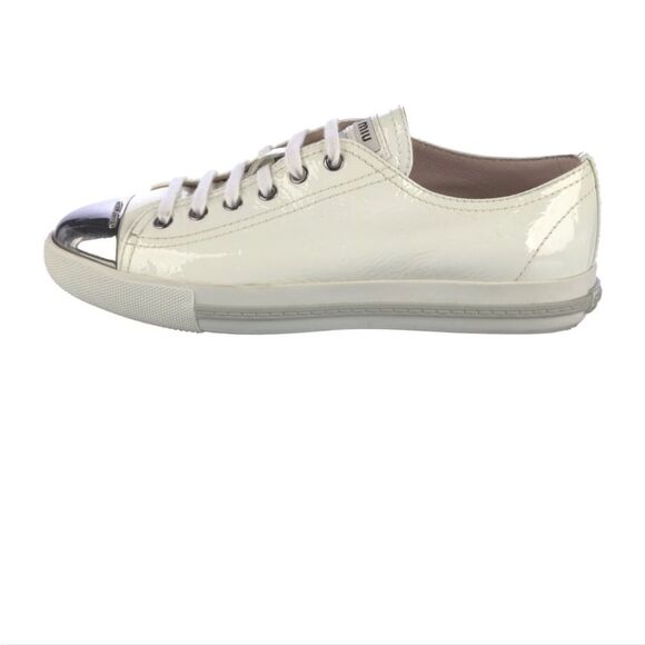 MIU MIU Patent leather white sneakers - Picture 3 of 14